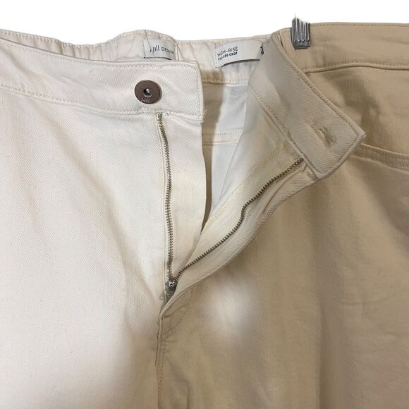 J. Jill Denim High-Rise Full‎ Leg Denim Crops White Jeans Size 26 Wide Leg - Picture 7 of 10
